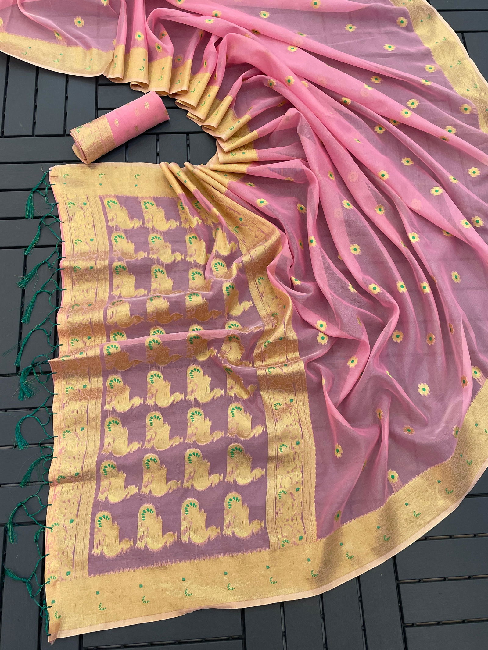 Roopkala Organza 3M Designer Organza Silk Sarees Wholesale Market In Surat